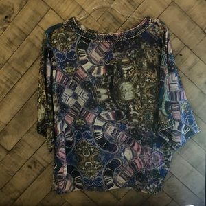 Ted Baker Jewel Toned Blouse with Beaded Detail